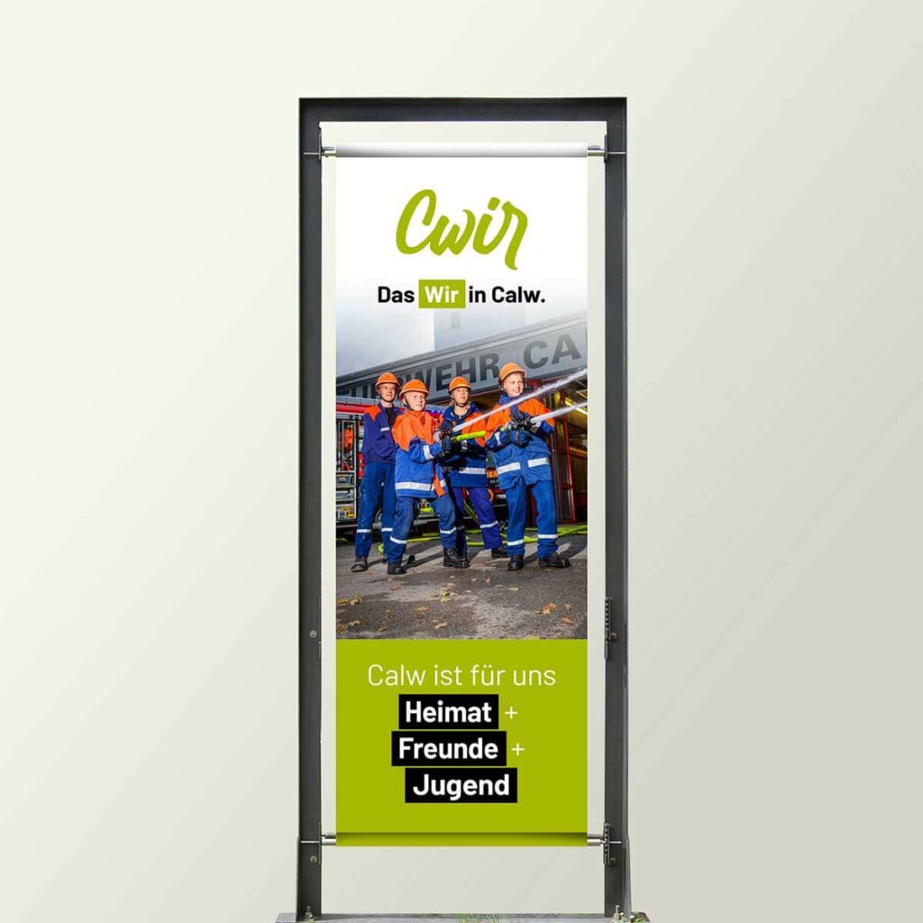 CWir-Banner an den Stadteingängen